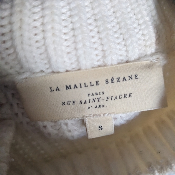 Sezane Amaury Sweater Écru S - Picture 6 of 8
